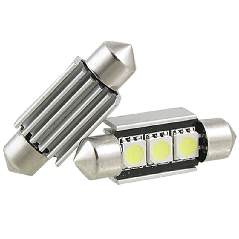 Dome - 3 LED - 5050 - 36 mm - Canbus - C5W - 2 stuks Dome - 3 LED - 5050 - 36 mm - Canbus - C5W - 2 stuks